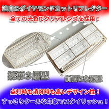 動画あり！ 次世代型 24V 4面発光 トラック マーカーランプ レッド2個 超高輝度42LED スタイリッシュ 防水 防塵 IP68 耐衝撃 耐振動_画像5