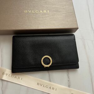 378 美品 BVLGARI ブルガリ 2つ折り 長財布