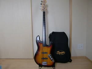 スクワイアー Squier by Fender フェンダー　Vintage Modified　Jazz Bass Fretless 3-Tone　Sunburst　ジャコパストリアス