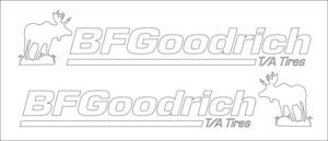 BF Goodrich ( нижняя часть линия T/A Tires) северный олень самоклеящиеся разрезные буквы 2 листов ( левый правый каждый 1 листов ) ширина 25cm