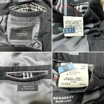 1円〜《極上品》BURBERRY BLACK LABEL バーバリーブラックレーベル セットアップスーツ 2B 2ボタン チェック サイドベンツ 42 XL 黒_画像6