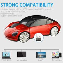 新 2.4GHz ワイヤレスマウススポーツカーのスタイリングゲーミングマウス USB Bluetooth 受信スマートスリープモードオフィス Pc のラップ_画像5