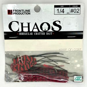 FRONTLINE PRODUCTION フロントライン カオス イレギュラーチャターベイト 1/4oz アーミーレッド 新品