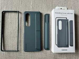  как новый Galaxy Z fold 4 оригинальный кейс Standing Cover with Pen зеленый 