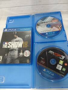 【09】PS4ソフト THESHOW18 プロ野球スピリッツ2019 MXGP3 送料185円