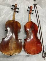 【06】2挺まとめ MASAKICHI SUZUKI NO.34 / SUZUKI Violin Copy of Antonius Stradivarus 1720 Anno 1955 NO8 バイオリン 弦楽器_画像7