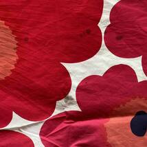USAヴィンテージ マリメッコ Marimekko 布団カバー リメイク生地 素材 ボタニカル 花柄 コットン ポルトガル製 アメリカ仕入 総柄 B2060_画像7