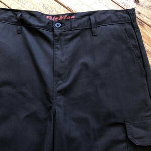 USA古着 Dickies ディッキーズ ショートカーゴパンツ メンズ 36サイズ ボトムス ブラック Flexible&Durable 短パン ハーフパンツ P1430