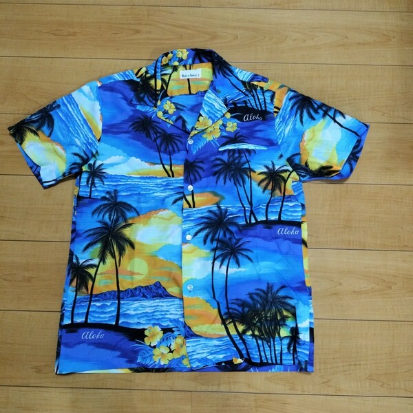 ハワイ製 典型的なメンズアロハシャツ Lサイズ程度