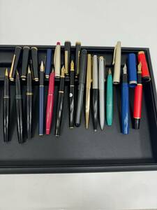 #10933 万年筆・ボールペンおまとめ14本 K18、14K Mont Blanc PILOT PLATINIUM SAILORほか モンブラン パイロット パーカー現状品