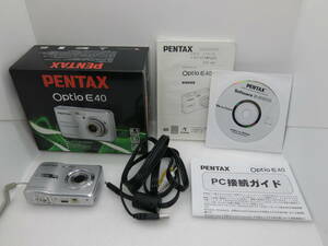 PENTAX Optio E40 デジタルカメラ　PENTAX LENS 3x OPTICAL ZOOM 6.2-18.6mm 【ANO004】