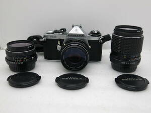 ASAHI PENTAX ME フイルムカメラ　SMC PENTAX-M 1:1.7 50mm / 1:3.5 135mm / 1:2.8 28mm 【HY064】 