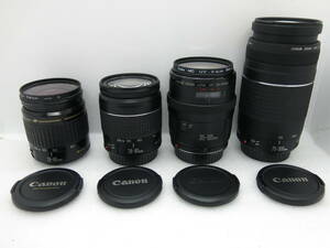 Canon ZOOM LENS EF75-300mm1:4-5.6Ⅵ/35-105mm1:3.5-4.5/28-80mm1:3.5-5.6Ⅴ/28-80mm1:3.5-5.6Ⅱ【HY067】　　
