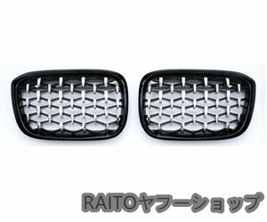 フロントグリル キドニーグリル ダイヤモンド ブラック＆シルバー BMW X3 X4 G01 G02 G08 2018-2021