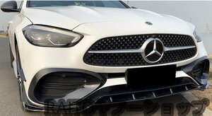 ベンツ カーボン ルック フロントバンパー リップ スポイラー 9P セット S206 C180 C200 C220d Cクラス AMG ワゴン