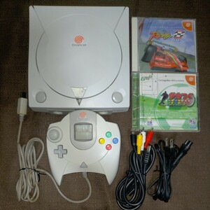 DC Dreamcast body complete set + soft set ( super Speed racing,saka..)