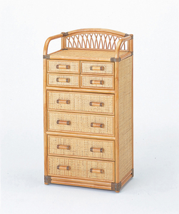 Art hand Auction Wicker chest, rattan, rattan furniture, 8 drawers, 55cm wide, storage, W-702, wicker storage chest, Handmade items, furniture, Chair, chest of drawers, chest