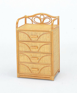 Art hand Auction Rattan chest, rattan furniture, 4 drawers, 50cm wide, drawer storage, W-700, rattan storage chest, Handmade items, furniture, Chair, chest of drawers, chest