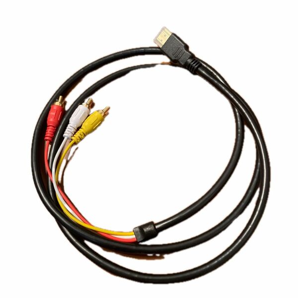 HDMI A/M TO RCA3 変換ケーブル 1.5m 金メッキ高品質 