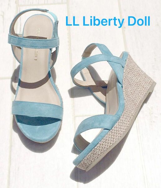 Liberty Doll ウエッジヒールセパレートストラップサンダル　LLサンダル