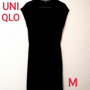 UNIQLO ユニクロ ワンピース ノースリーブ ブラック M