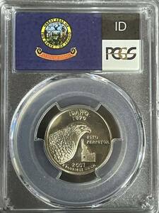 PCGS PR69DCAM 2007年　アイダホ　25セント 記念硬貨　鑑定済