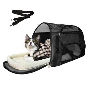  black pet carryig bag cat for mat attaching shoulder bag folding Carry 