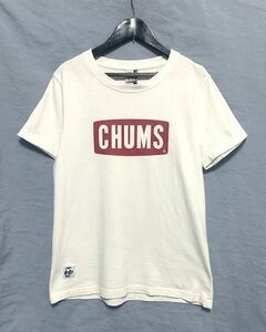 * прекрасный товар CHUMS Chums box Logo принт вырез лодочкой футболка белый женский M