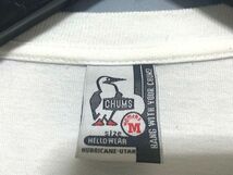 ●美品　CHUMS チャムス　ボックスロゴプリント クルーネックTシャツ ホワイト レディースM_画像5