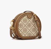 【新品】TORY BURCH トリーバーチ T MONOGRAM ジャカード プチ ムーンバッグ　HAZELNUT_画像5