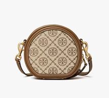 【新品】TORY BURCH トリーバーチ T MONOGRAM ジャカード プチ ムーンバッグ　HAZELNUT_画像7