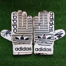 【激レア 希少 レトロ】 adidas アディダス ゴールキーパー GK グローブ ９号 トレフォイル 三つ葉 デッドストック ヴィンテージ 箱入り_画像2