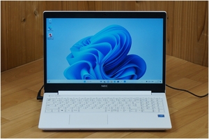 【極美品】NEC★15.6型 Win11★第8世代CPU Cel-4205U メモリ4GB HDD500GB★DVD HDMI Webカメラ Office Bluetooth ★LAVIE NS200/R