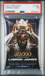 1円出品 PSA7 2023 Topps Now LJ40KLeBron James 40000 Points トップス ナウ レブロン・ジェームズ 40,000 ポイント