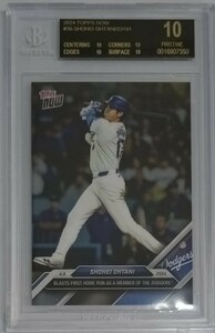 1円出品 BGS10 ブラックラベル Topps Now トップスナウ 大谷翔平 36 ドジャース 2024 Topps Now 1 Shohei Ohtani PSA10 以上 Black Label