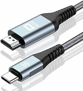AviBrex HDMI Type-C 変換ケーブル 2M, 4K USB C HDMI 変換 Thunderbolt3対応 ナイ