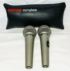 KGNY4021 SHURE シュア ダイナミックマイク 588SD 2本セット カラオケ機器 ジャンク 現状品