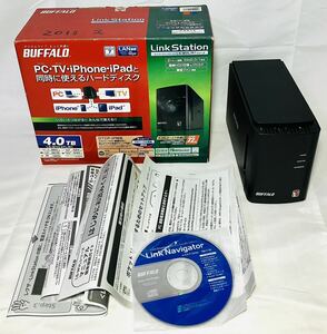 KGNY4057 BUFFALO バッファロー LinkStation LS-WV4.0TL/R1 NAS 4TB 外付けHDD ハードディスク ジャンク 現状品