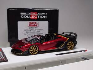 POST Hobby特注アイドロンコレクション1/43Lamborghini Aventador SVJ Roadster Ad Personam 2tone paint Rosso Efesto/Black Pearl Ltd.30