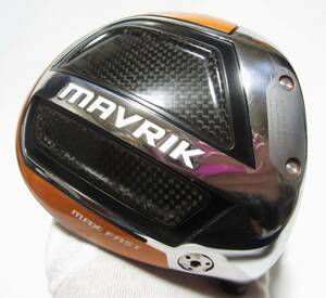 淵角に補修跡ありですが、まずまずの状態。キャロウェイ MAVRIK MAX FAST ロフト10.5°中古ヘッドのみ。カバー無しです。