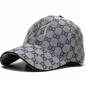 帽子 メンズ レディース ゴルフ キャップ カジュアル 野球帽 CAP MY モノグラム グレー/グレー