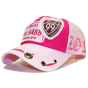 帽子 キャップ メンズ レディース 男女兼用 メッシュキャップ 99 ピンク