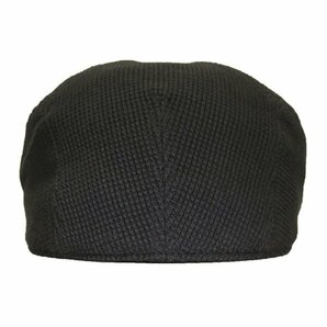 【普通サイズ】 帽子 ハンチングキャップ つばロング コットン ハンチング ワッフル ブラックの画像4
