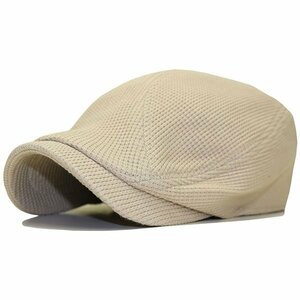 【大きいサイズ】 帽子 メンズ 送料無料 ゴルフ帽子 ビッグサイズ ハンチング ビッグワッフルつばロング ベージュ