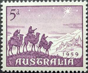 【外国切手】 オーストラリア 1959年11月04日 発行 クリスマス 未使用