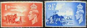 【外国切手】 イギリス 1948年05月10日 発行 チャネル諸島解放3周年 未使用