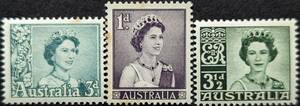 [ foreign stamp ] Australia 1959 year 02 month 02 day issue Elizabeth woman .2.-ba long Studio from photograph unused 