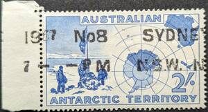 【外国切手】 オーストラリア領アトランティック諸島 1957年03月27日 発行 ベストフォールドヒルズでの遠征-2 消印付き