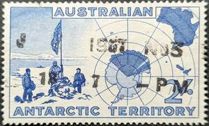 [ foreign stamp ] Australia . Atlantic various island 1957 year 03 month 27 day issue the best folding Hill z.. ..-1. seal attaching 