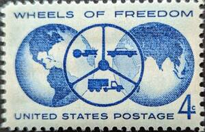 【外国切手】 アメリカ合衆国 1960年10月15日 発行 自由の輪 未使用